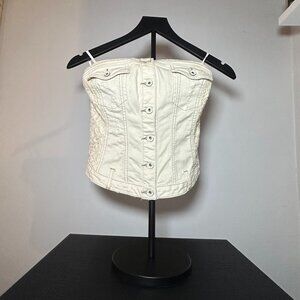 Guess Strapless Denim Corset Top – Size S